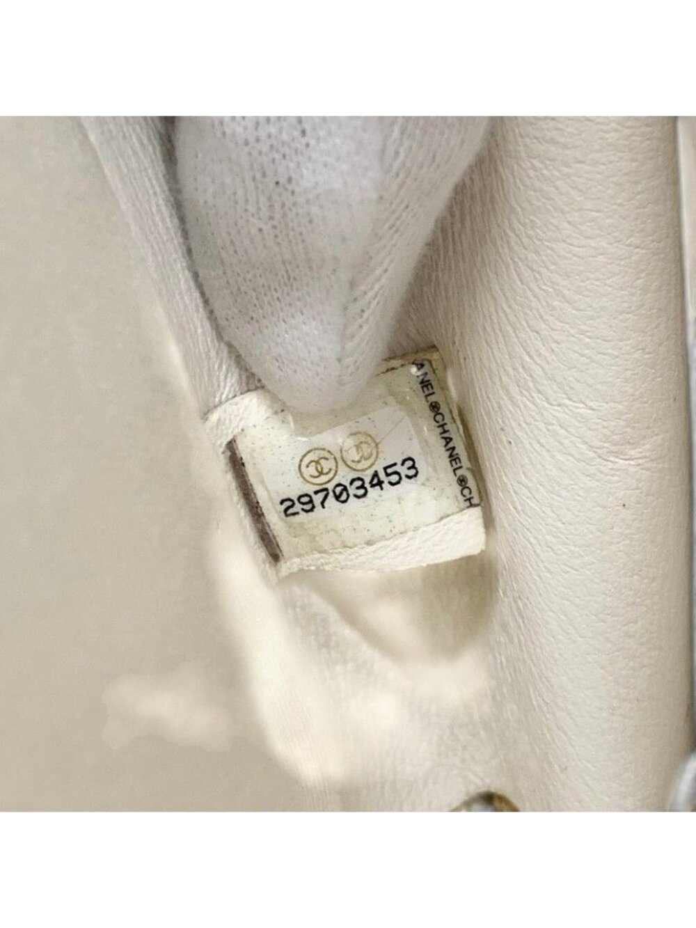 Chanel Shoulder Bag Lambskin White Gold CC Logo Quilted Chain 2-Way - Picture 7 of 10